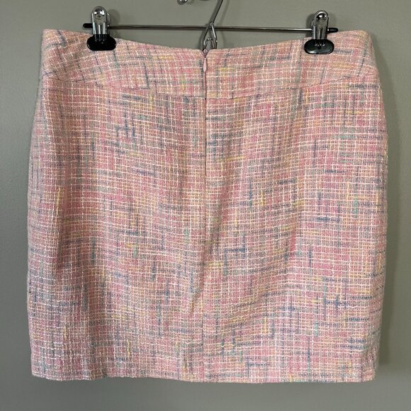 Y2K pink tweed skirt suit Set - Picture 7 of 10